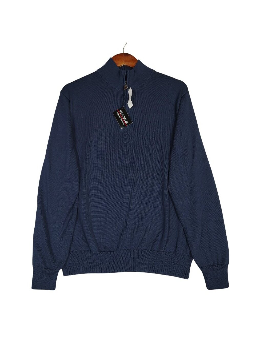 Jos. A. Bank Sweater Men's Medium Navy Blue 1/4 Zip Pullover Preppy Classic NWT